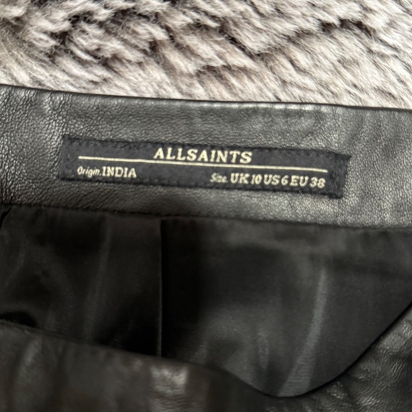 ALLSAINTS leather skirt, size 6 - Picture 6 of 8